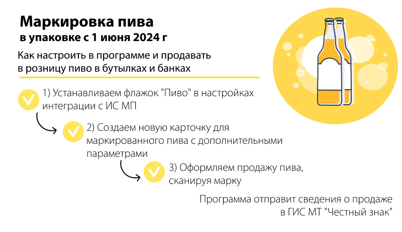 Как настроить передачу сведений о продаже маркированного пива