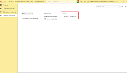 Диаграмма отпусков