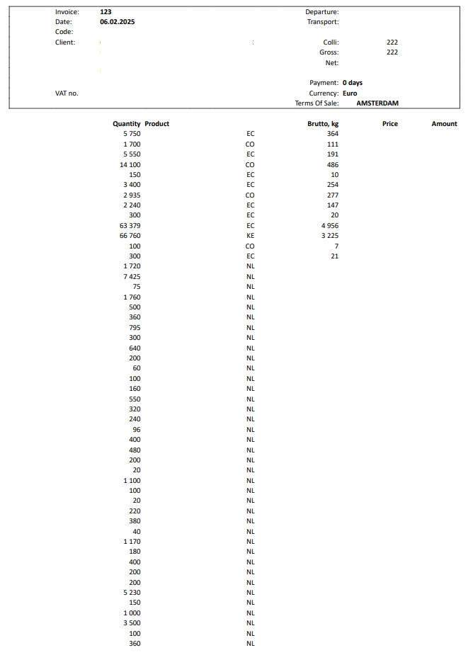 Автоматизация логистики для самых нежных поставок. Повысили рентабельность услуг в 1С:УНФ, Инвойс