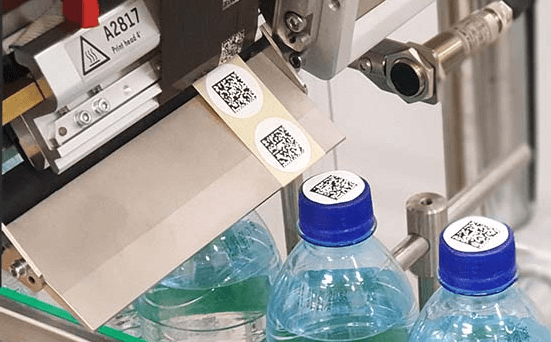 Автоматизация отгрузки маркированной минеральной воды без остановки производства с помощью «1С:Управление нашей фирмы», Круглая этикетка на бутылку с кодом маркировки